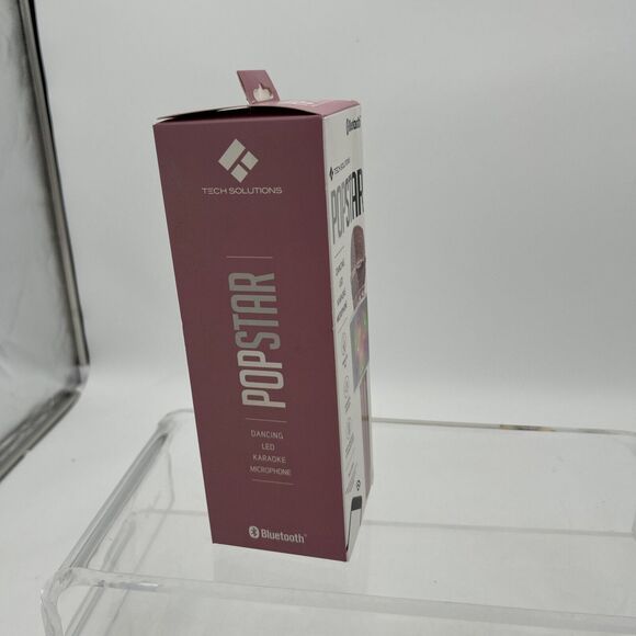 Karaoke Studio Bluetooth Microphone Pink Tech Solutions Dancing LED Speaker - Picture 9 of 12